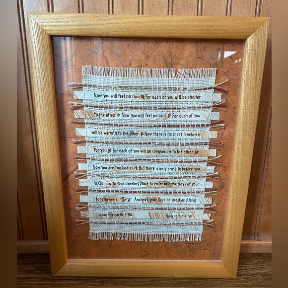 The Words & Weavings,wall art,by Rebecca Grace Jones Light Oak Frame cottagecore - Picture 1 of 8